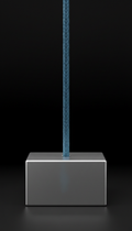 Steel blue reinforced braided cable