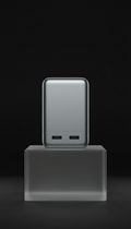 Brushed aluminum fast charger