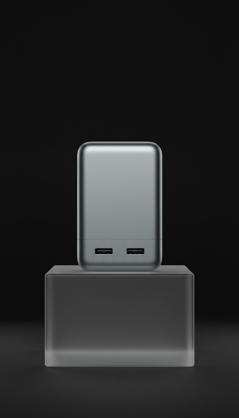 Brushed aluminum fast charger